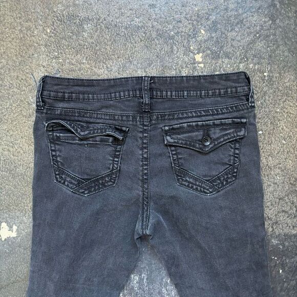 Ana A New Approach Women's Bootcut Faded Black Jeans Distressed Size 28/6 - Picture 2 of 13